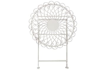 Alanya Runt Hopfällbart Cafébord och Bistrobord Utomhus 70 cm Metall - Vit - Utemöbler & utemiljö - Utebord & trädgårdsbord - Cafébord