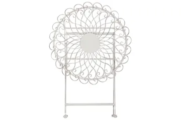 Alanya Runt Hopfällbart Cafébord och Bistrobord Utomhus 70 cm Metall - Vit - Utemöbler & utemiljö - Utebord & trädgårdsbord - Cafébord