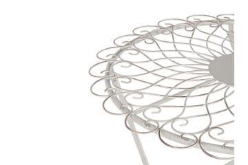 Alanya Runt Hopfällbart Cafébord och Bistrobord Utomhus 70 cm Metall - Vit - Utemöbler & utemiljö - Utebord & trädgårdsbord - Cafébord