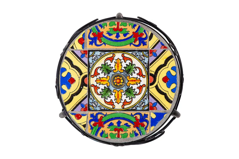 Morocco Blompiedestal - Svart/Flerfärgad - Utemöbler & utemiljö - Utebord & trädgårdsbord - Avlastningsbord & brickbord utomhus