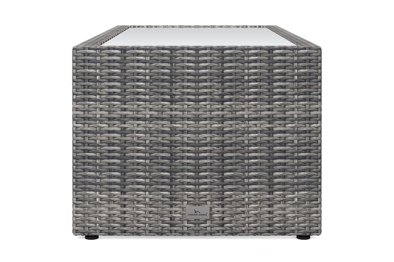 Bahamas Soffbord med hylla Utomhus 113 cm Konstrotting - Grå - Utemöbler & utemiljö - Utebord & trädgårdsbord - Loungebord & soffbord utomhus