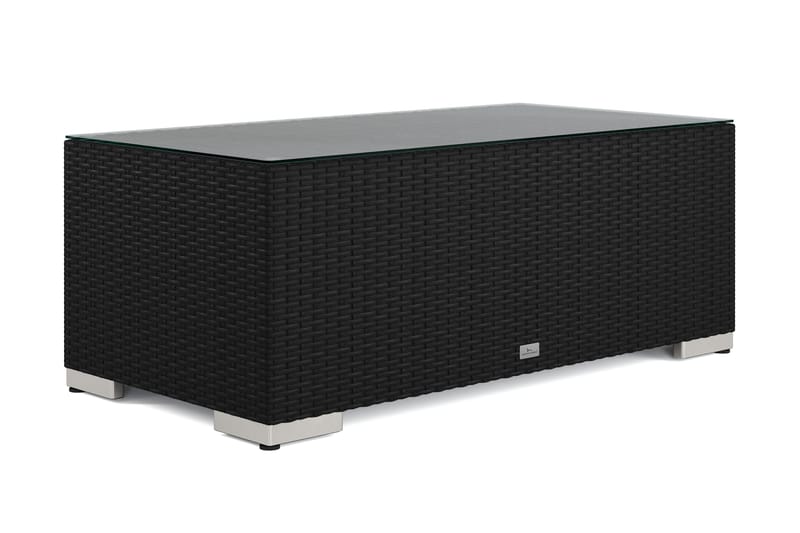Bahamas Soffbord Utomhus 113x58 cm Konstrotting, Svart
