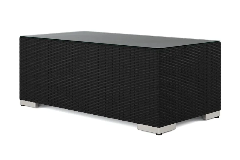 Bahamas Soffbord Utomhus 113x58 cm Konstrotting - Svart - Utemöbler & utemiljö - Utebord & trädgårdsbord - Loungebord & soffbord utomhus