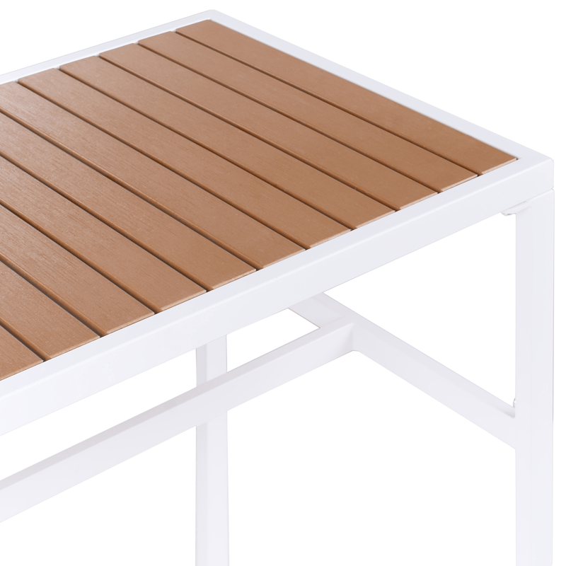 Barbord utomhus Avetrana 50x150 cm - Vit/Brun - Utemöbler & utemiljö - Utebord & trädgårdsbord - Barbord utomhus