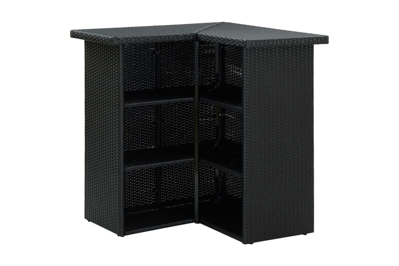 H�örnbar svart 100x50x105 cm konstrotting - Svart - Barbord utomhus