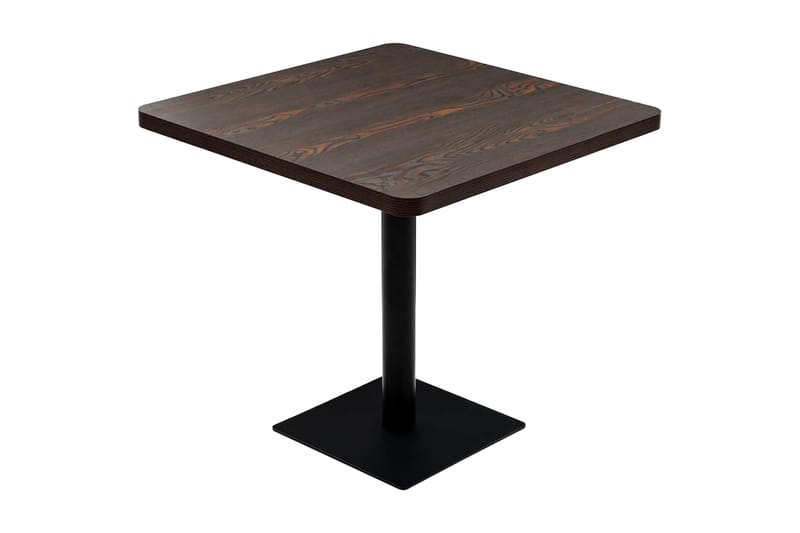 Bistrobord MDF och stål fyrkantigt 80x80x75 cm mörk aska - Brun - Cafébord