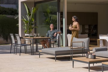 Bord för utomhusbruk TOPAZ 144 cm - trä/grå - Utemöbler & utemiljö - Utebord & trädgårdsbord - Matbord utomhus