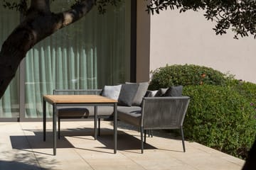 Bord för utomhusbruk TOPAZ 144 cm - trä/grå - Utemöbler & utemiljö - Utebord & trädgårdsbord - Matbord utomhus