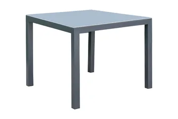 Amalfi Utebord och Cafebord 90 cm Metall Glas - Grå - Utemöbler & utemiljö - Utebord & trädgårdsbord - Cafébord