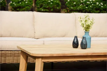 Barbados Utebord Loungebord Soffbord Utomhus 80 cm Teak Trä - Ljusbrun - Utemöbler & utemiljö - Utebord & trädgårdsbord - Cafébord