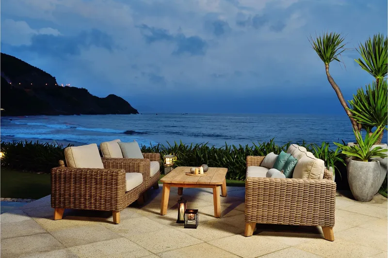 Barbados Utebord Loungebord Utomhus 100 cm Teak Trä - Ljusbrun - Utemöbler & utemiljö - Utebord & trädgårdsbord - Cafébord