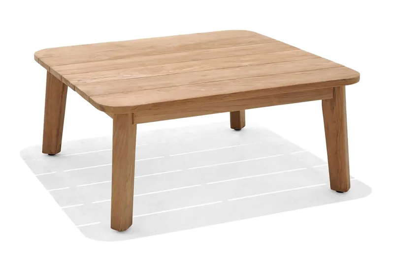 Barbados Utebord Loungebord Utomhus 100 cm Teak Trä, Ljusbrun