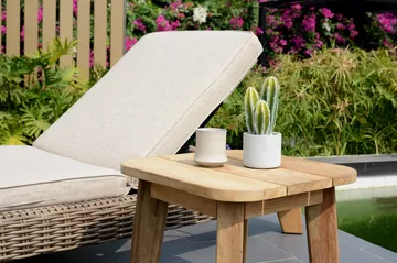 Barbados Utebord Loungebord Utomhus 50 cm Teak Trä - Ljusbrun - Utemöbler & utemiljö - Utebord & trädgårdsbord - Cafébord