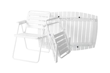 Bord Retro 403 120 cm Vit - Varax - Utemöbler & utemiljö - Utebord & trädgårdsbord - Cafébord