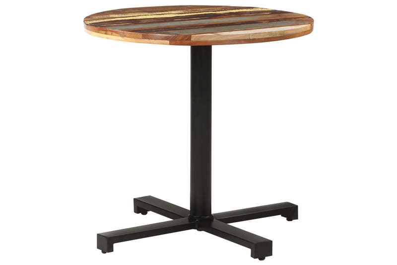 Cafébord runt Ã˜80x75 cm massivt återvunnet trä - Brun - Cafébord