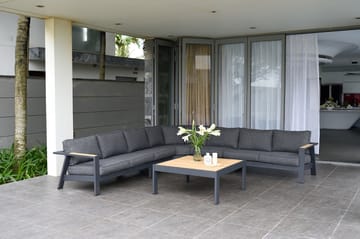 Cafébord Palau 103 cm - Trä/Grå - Utemöbler & utemiljö - Utebord & trädgårdsbord - Cafébord