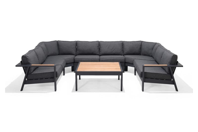 Cafébord Palau 103 cm - Trä/Grå - Utemöbler & utemiljö - Utebord & trädgårdsbord - Cafébord