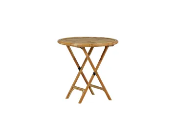Cane Runt Cafébord Utomhus 80 cm Ljus Trä Bambu - Brun - Utemöbler & utemiljö - Utebord & trädgårdsbord - Cafébord