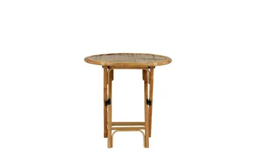 Cane Runt Cafébord Utomhus 80 cm Ljus Trä Bambu - Brun - Utemöbler & utemiljö - Utebord & trädgårdsbord - Cafébord