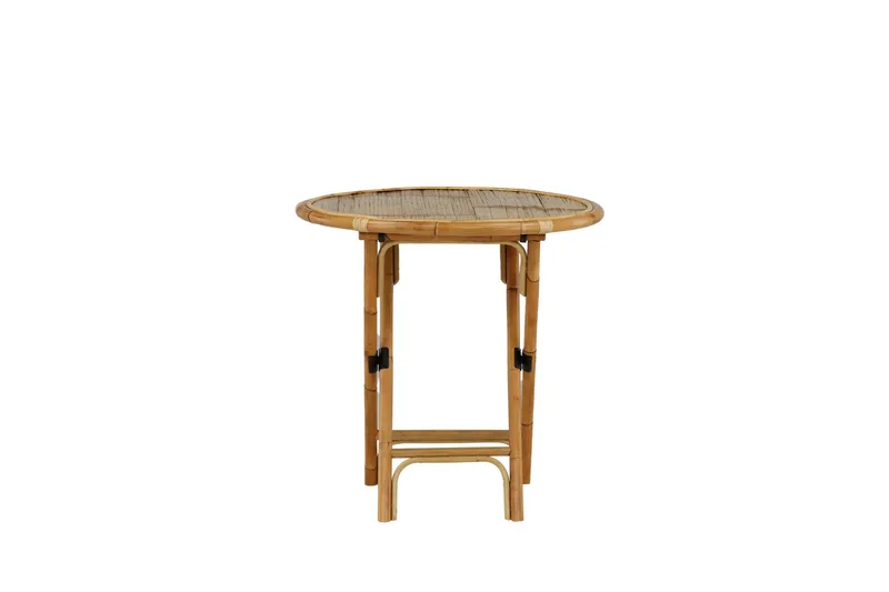 Cane Runt Cafébord Utomhus 80 cm Ljus Trä Bambu - Brun - Utemöbler & utemiljö - Utebord & trädgårdsbord - Cafébord