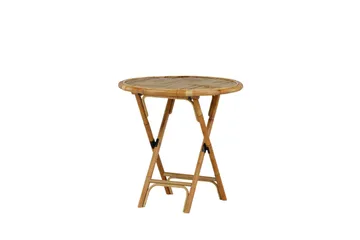 Cane Runt Cafébord Utomhus 80 cm Ljus Trä Bambu - Brun - Utemöbler & utemiljö - Utebord & trädgårdsbord - Cafébord