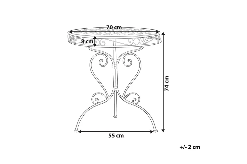 Courville Trädgårdsbord - Rosa - Utemöbler & utemiljö - Utebord & trädgårdsbord - Cafébord
