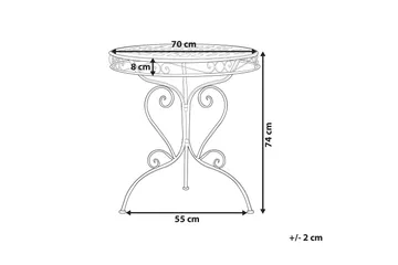 Courville Trädgårdsbord - Rosa - Utemöbler & utemiljö - Utebord & trädgårdsbord - Cafébord