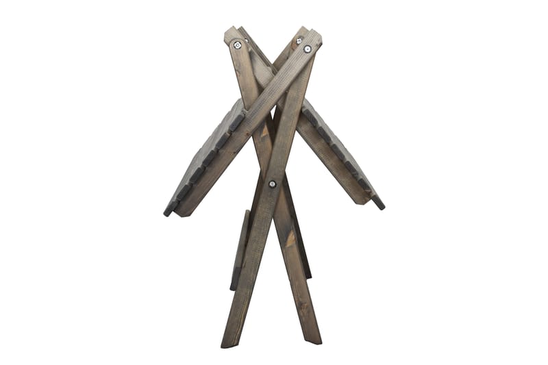 Edilma Hopfällbart Klappbord Cafébord och Utebord 65 cm Furu - Grå - Utemöbler & utemiljö - Utebord & trädgårdsbord - Cafébord