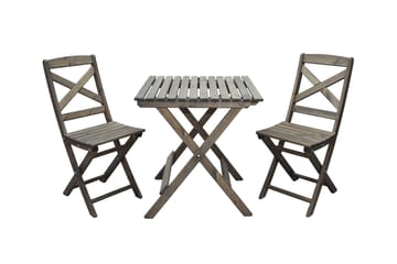 Edilma Hopfällbart Klappbord Cafébord och Utebord 65 cm Furu - Grå - Utemöbler & utemiljö - Utebord & trädgårdsbord - Cafébord