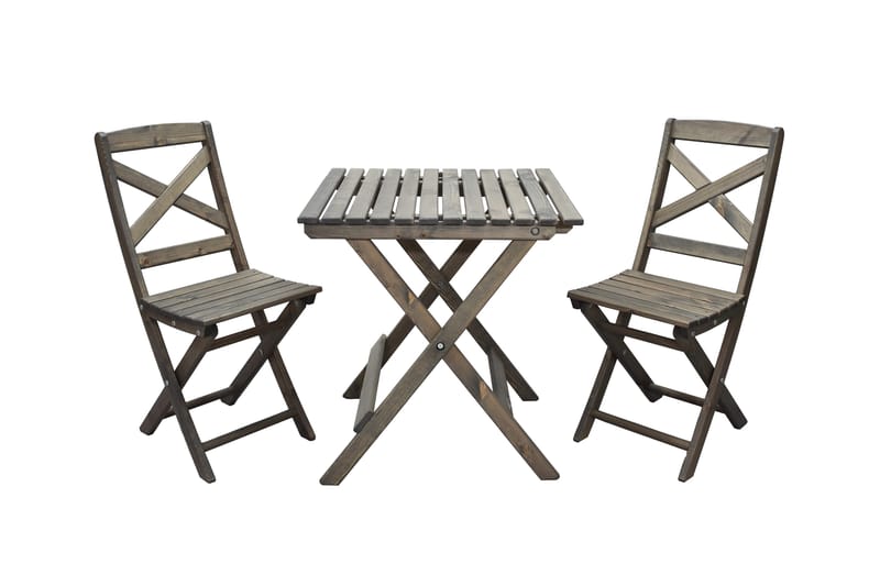 Edilma Hopfällbart Klappbord Cafébord och Utebord 65 cm Furu - Grå - Utemöbler & utemiljö - Utebord & trädgårdsbord - Cafébord