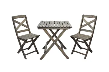 Edilma Hopfällbart Klappbord Cafébord och Utebord 65 cm Furu - Grå - Utemöbler & utemiljö - Utebord & trädgårdsbord - Cafébord