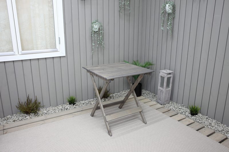 Edilma Hopfällbart Klappbord Cafébord och Utebord 65 cm Furu - Grå - Utemöbler & utemiljö - Utebord & trädgårdsbord - Cafébord