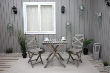 Edilma Hopfällbart Klappbord Cafébord och Utebord 65 cm Furu - Grå - Utemöbler & utemiljö - Utebord & trädgårdsbord - Cafébord