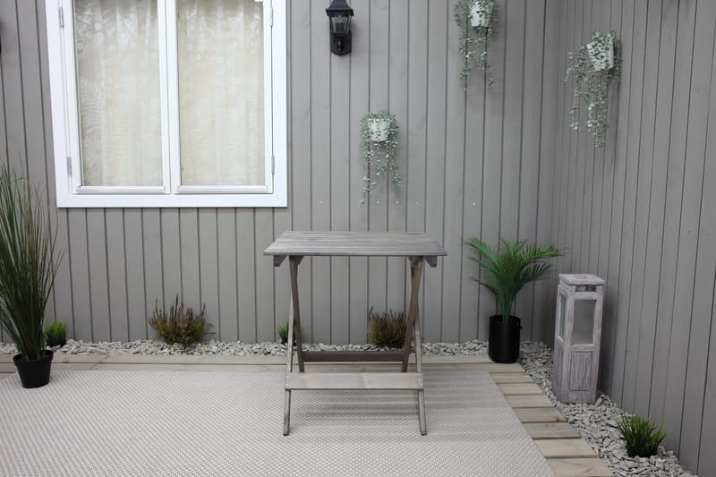Edilma Hopfällbart Klappbord Cafébord och Utebord 65 cm Furu - Grå - Utemöbler & utemiljö - Utebord & trädgårdsbord - Cafébord