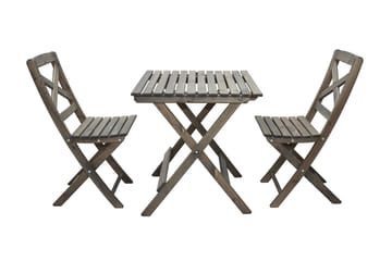 Edilma Hopfällbart Klappbord Cafébord och Utebord 65 cm Furu - Grå - Utemöbler & utemiljö - Utebord & trädgårdsbord - Cafébord