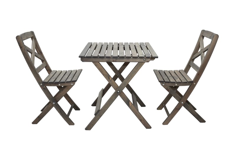 Edilma Hopfällbart Klappbord Cafébord och Utebord 65 cm Furu - Grå - Utemöbler & utemiljö - Utebord & trädgårdsbord - Cafébord