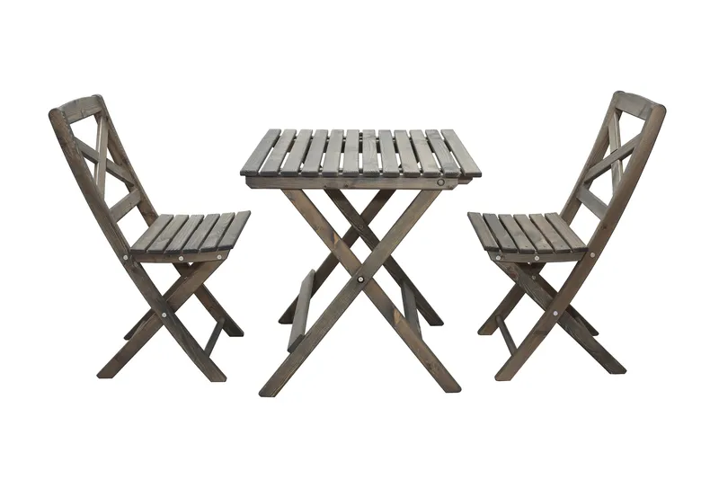 Edilma Hopfällbart Klappbord Cafébord och Utebord 65 cm Furu - Grå - Utemöbler & utemiljö - Utebord & trädgårdsbord - Cafébord