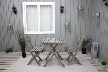 Edilma Hopfällbart Klappbord Cafébord och Utebord 65 cm Furu - Grå - Utemöbler & utemiljö - Utebord & trädgårdsbord - Cafébord