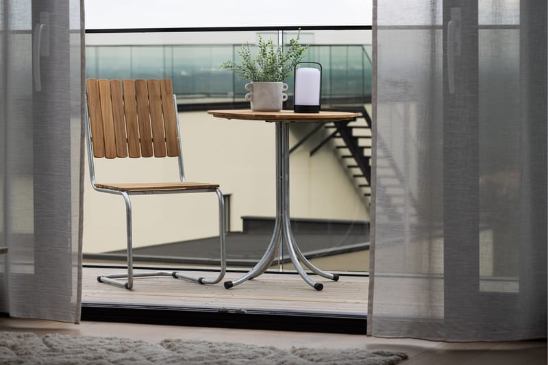 Holmsund Cafébord 65 cm - Natur/Silver - Utemöbler & utemiljö - Utebord & trädgårdsbord - Cafébord