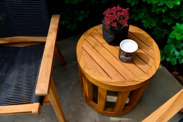 Himmelsnäs Runt Sidobord och Blombord 50 cm Trä - Brun - Utemöbler & utemiljö - Utebord & trädgårdsbord - Cafébord