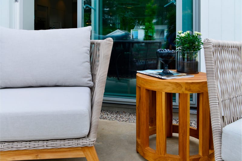 Himmelsnäs Runt Sidobord och Blombord 50 cm Trä - Brun - Utemöbler & utemiljö - Utebord & trädgårdsbord - Cafébord