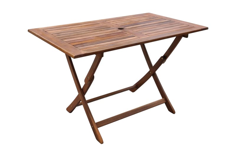 Hopfällbart trädgårdsbord 120x70x75 cm massivt akaciaträ - Brun - Cafébord