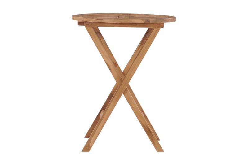 Hopfällbart trädgårdsbord 60 cm massivt teakträ - Brun - Cafébord