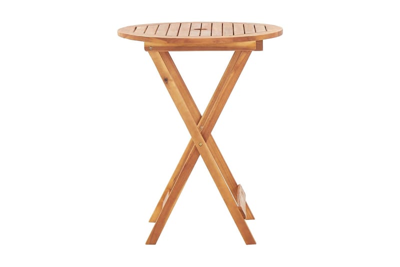 Hopfällbart trädgårdsbord 60x75 cm massivt akaciaträ - Brun - Cafébord