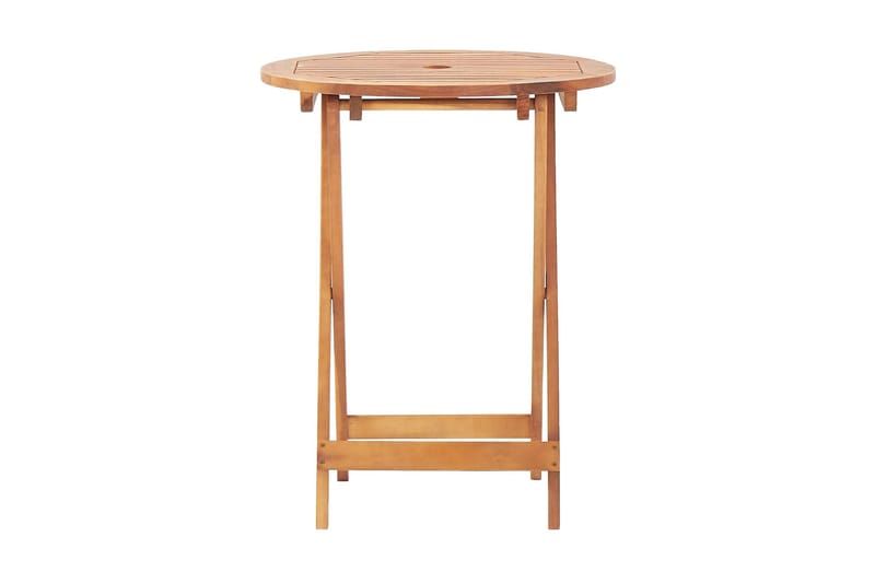 Hopfällbart trädgårdsbord 60x75 cm massivt akaciaträ - Brun - Cafébord