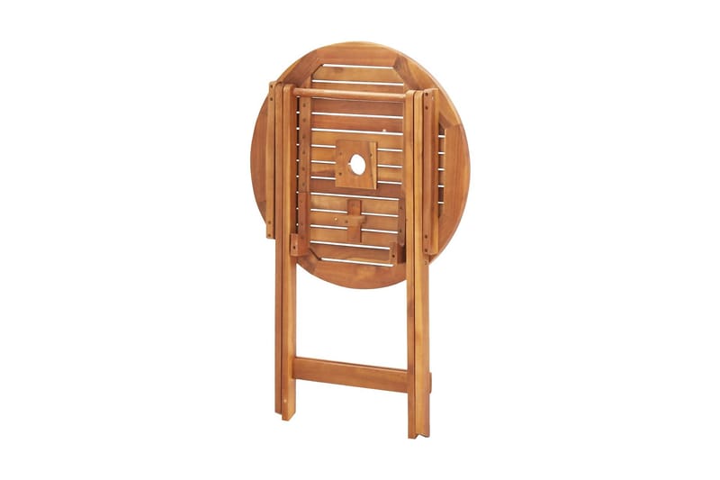 Hopfällbart trädgårdsbord 60x75 cm massivt akaciaträ - Brun - Cafébord