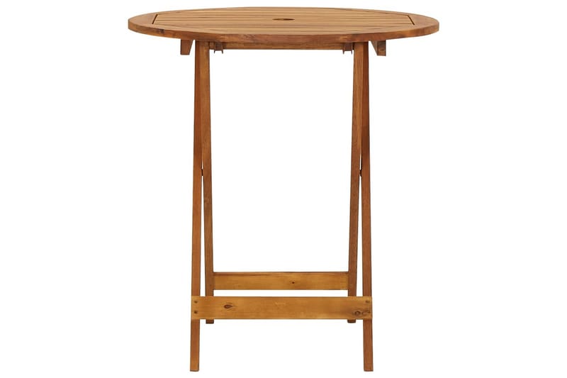 Hopfällbart trädgårdsbord 70 cm massivt akaciaträ - Brun - Cafébord