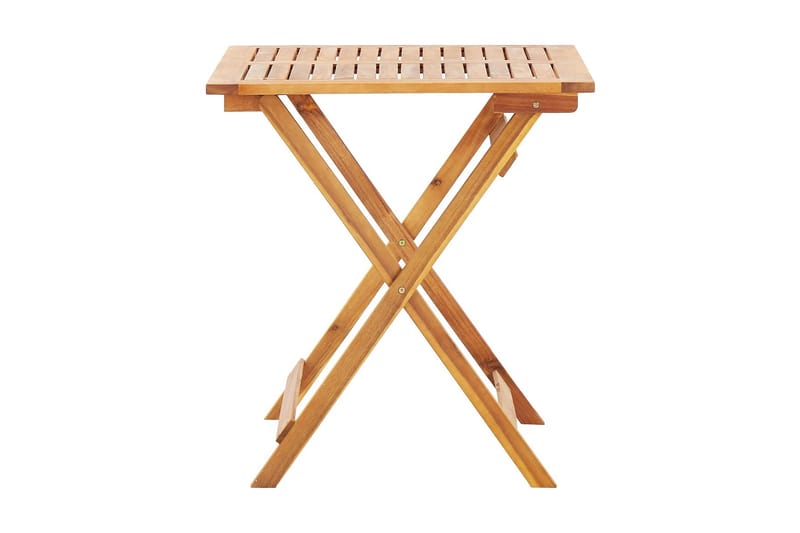 Hopfällbart trädgårdsbord 70x70x75 cm massivt akaciaträ - Brun - Cafébord