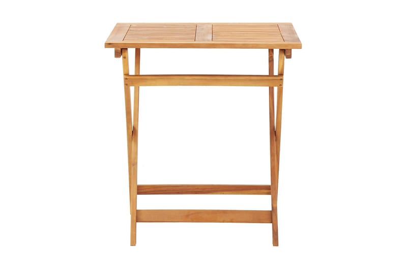 Hopfällbart trädgårdsbord 70x70x75 cm massivt akaciaträ - Brun - Cafébord