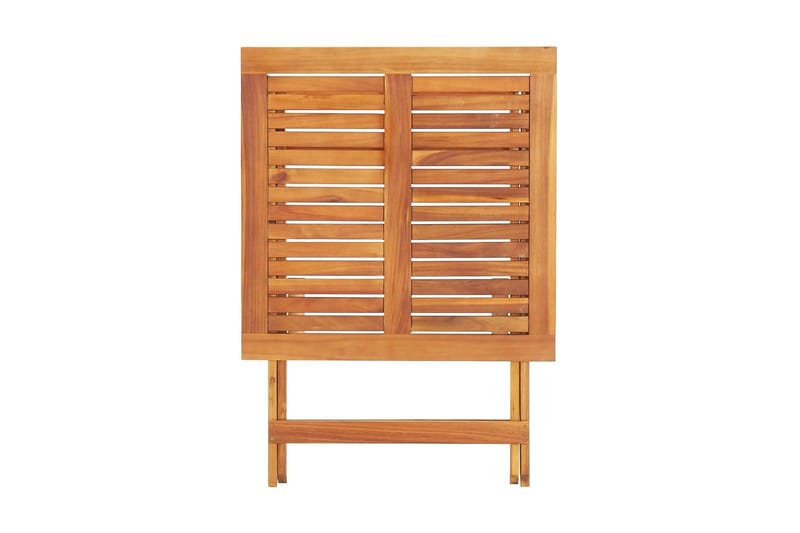 Hopfällbart trädgårdsbord 70x70x75 cm massivt akaciaträ - Brun - Cafébord
